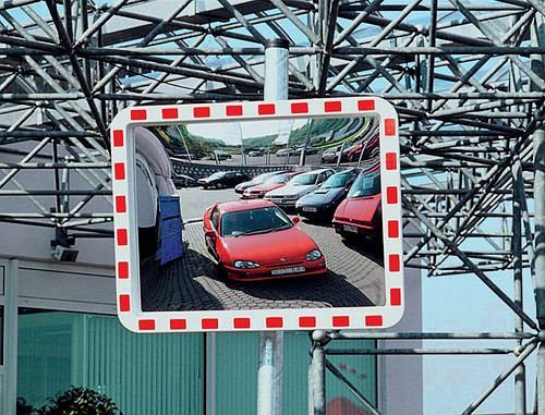 DENIOS Verkehrsspiegel VS 3, aus Acrylglas, 800 x 1000 mm, 129683