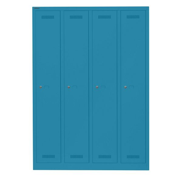 Bisley Garderobenschrank Monobloc™, 4 Abteile je 1 Fach, 686 azur, ML11Q1686