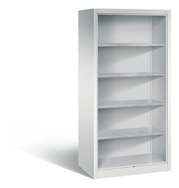 C+P Stahlregal mit Rückwand Acurado, H1950xB930xT600mm, Farbe: Lichtgrau, 8922-02 S10000