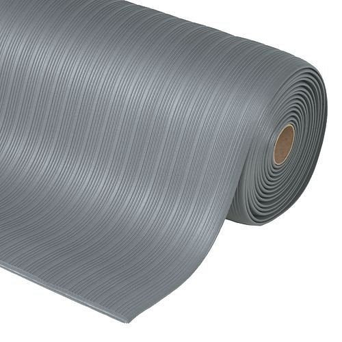 DENIOS Anti-Ermüdungsmatte S 9.15, Matte 0,9 x 1,5 m, grau mit Rillen, 123393
