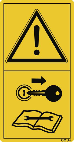 Moedel Vor Wartungs- und Reparaturarbeiten..., Folie, 60x116 mm, VE: 2 Stück/Bogen, 69701