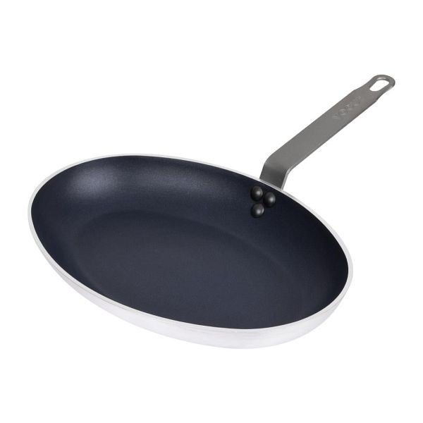 Vogue Aluminium Antihaft-Teflon-Platinum-Plus Oval-Bratpfanne 36 cm, HT988