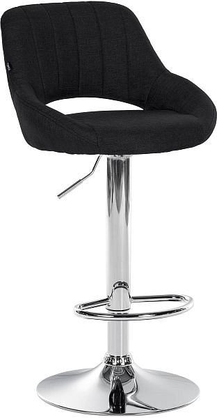 CLP Barhocker Milet Stoff chrom, schwarz, 321301, 4251756482404
