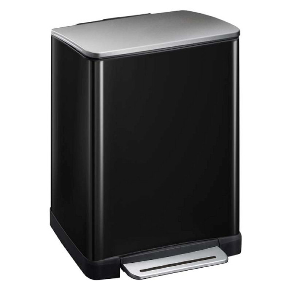 STEIN HGS E-Cube Treteimer, schwarz, edelstahl, matt, 50 Liter, 83997.0005