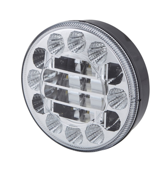 HELLA VALUEFIT LED-Rückfahrscheinwerfer, Valuefit, 12/24V, Einbau, 2-Punkt Befestigung, Kabel: 260mm, Stecker: offene Kabelenden, Ø 122 mm, 2ZR 357 027-041