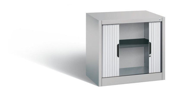C+P Rollladenschrank Omnispace, H720xB800xT420mm, Farbe: Weißaluminium, Griffmulde, 1 OH, 3251-00 S10030