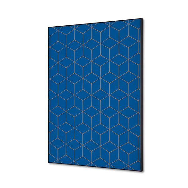 Showdown Displays Spannstoff Wanddekoration SET A2 Hexagon Blau-Braun, TFR22WA2-SET-I14
