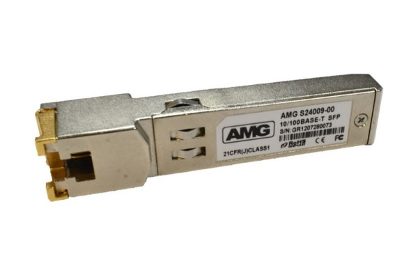 AMG Systems Ethernet-SFP-Transceiver, 10/100 BASE-T, RJ45, 0°C bis 70°C Betriebstemperatur, SFP-CU-100M