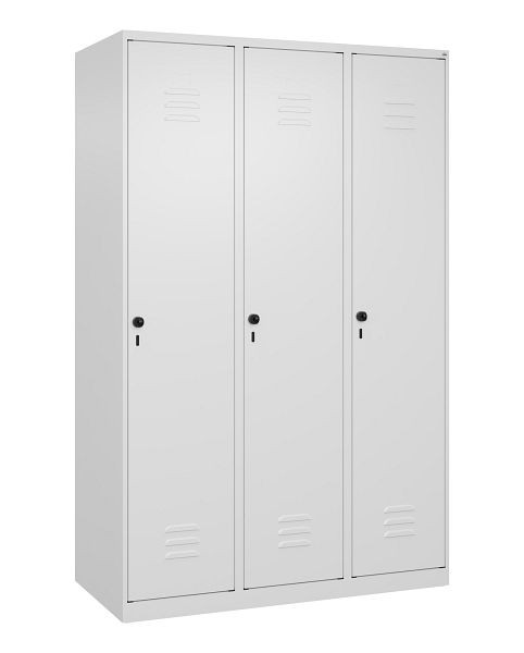 C+P Umkleidespind Classic PLUS, 3 Abteile, 1850x1200x500mm, 9016/9016, Drehriegel, 080000-32 S10012