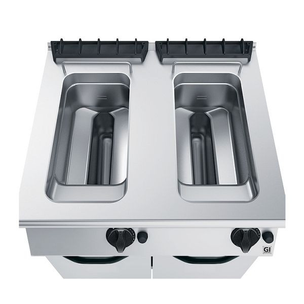 Gastro-Inox 700 "High Performance" Gasfritteuse 10+10 Liter, 60cm, Stehendes Modell, 170.059