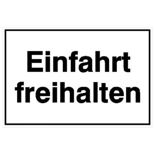 Stein HGS Hinweisschild für Einfahrten, Einfahrt freihalten, 250 x 150 mm, 11.5227