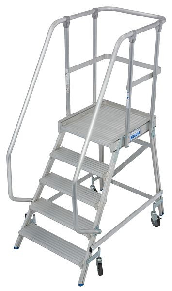 Krause Stabilo Podestleiter, fahrbar 1x5 Stufen, 821034
