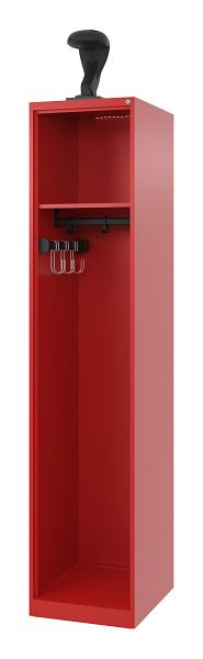 C+P Feuerwehrspind Evolo, Modell EXPERT, 1 Abteil, H1850B400T500 mm, Feuerrot, Helmhalter, 0491015-12 S10005