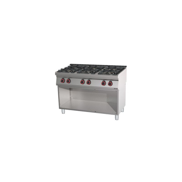 Casselin Gasherd mit 6 Kochstellen und Unterbau 120 - Linie 700, C7FOG6F120S