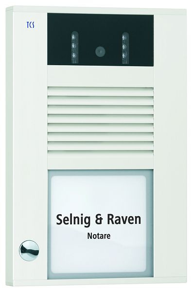 TCS Video-Außenstation mit 130-Grad-Kamera Serie AVD mit 1 Klingeltaste (rechtsbündig), AP weiß, AVD14013-0018