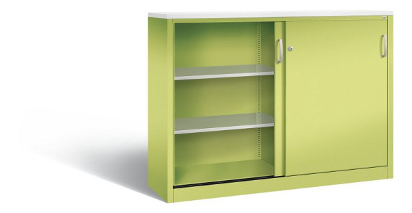 C+P Sideboard mit Schiebetüren Acurado, H1200xB1600xT400mm, Farbe: Viridingrün / Viridingrün, Bügelgriff, 3 OH, 2147-1200 S10297