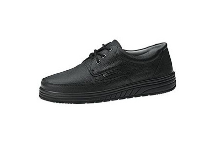 ABEBA Berufsschuhe air cushion Halbschuh schwarz, O2, Ristbereich mit Schnürung, Glattleder, 2610-42