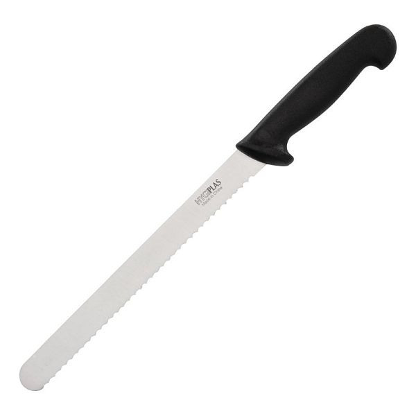 Hygiplas Fleischmesser gezahnt 25cm schwarz, 120 g, C579