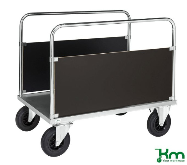 Kongamek Stirnwand Plattformwagen mit Schiebebügel längs, ohne Bremsen, 1200 x 800 x 900 mm, Serie 600, KM636-3