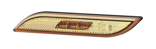 HELLA Seitenmarkierungsleuchte, Shapeline Style, LED, 12/24V, Anbau, gelb, LED-Lichtfarbe: gelb, 250mm, offene Kabelenden, 2-polig, links, 2PS 013 305-131