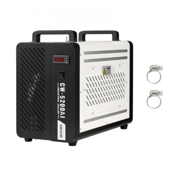 VEVOR Industrieller Wasserkühler 1,6 kW, max. 16 L/min, 7 L Tank, für CO2-Lasergravur- & -schneidmaschinen, YYSJXGYLSJ7LMZL1Y001V2