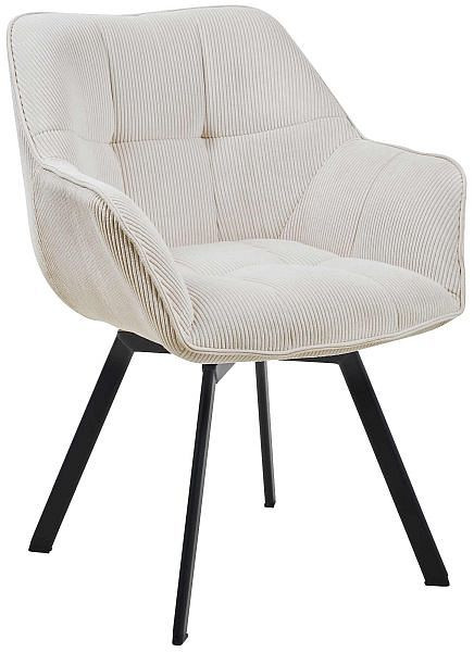 CLP Esszimmerstuhl Jordi Cord, creme, 322797, 4251756496388
