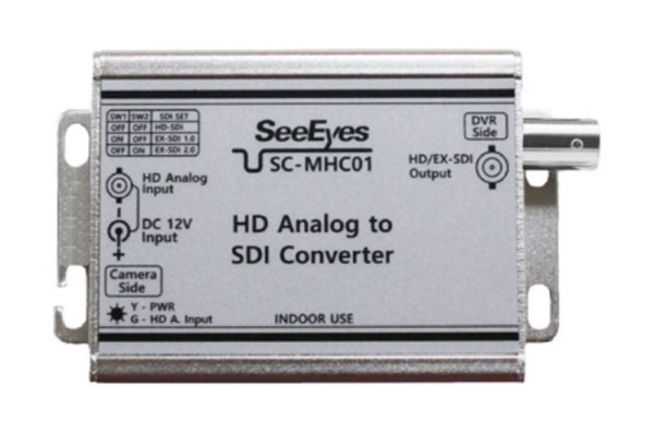 SeeEyes Medienkonverter, HD Analog nach SDI, EX-SDI 1.0/2.0, 1080p/30Hz, 12VDC, SC-MHC01