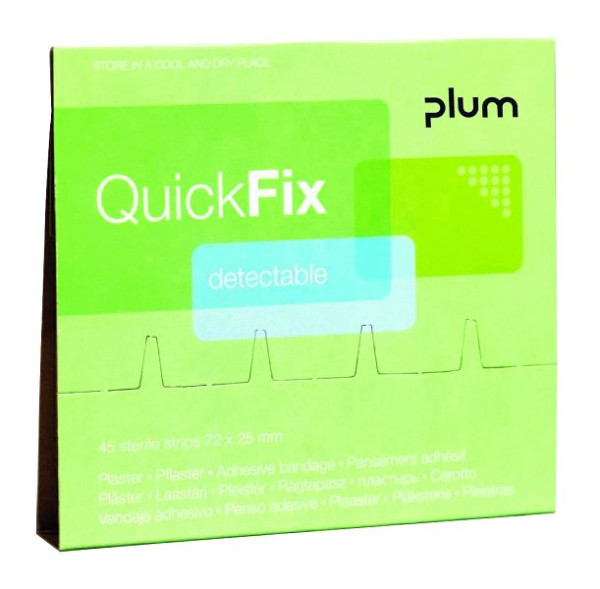Plum Refill QuickFix, für Pflasterspender blau detektabel, VE: 45 Stück, SAN-5513