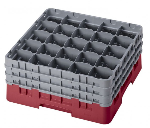 Cambro Spülkorb mit 25 Fächer Camrack® 19,6 cm Preiselbeere, 25S738416