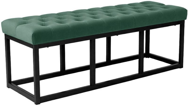 CLP Sitzbank Polson Samt Schwarz 120 cm, grün, 318777