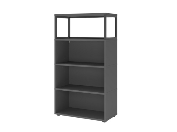Hammerbacher Regal, 4OH, graphit, 80 x 40 x 145cm, VFW48RERG/G