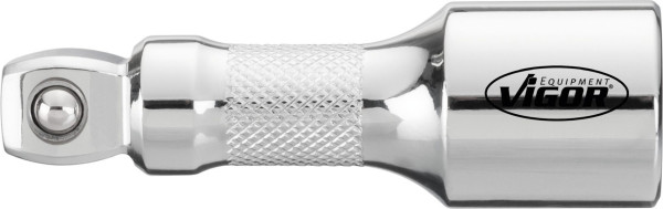 VIGOR Schwenkbare Verlängerung, Vierkant hohl 12,5 mm (1/2 Zoll), Vierkant massiv 12,5 mm (1/2 Zoll), 75 mm, V4318