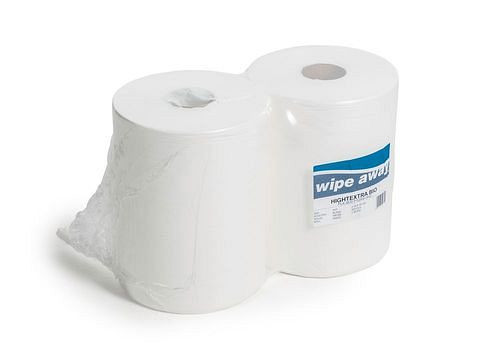 DENIOS Saugstarkes Reinigungstuch aus Zellulose, besonders weich, weiß, 1 Palette, 54 VE à 4 Rollen, 289750