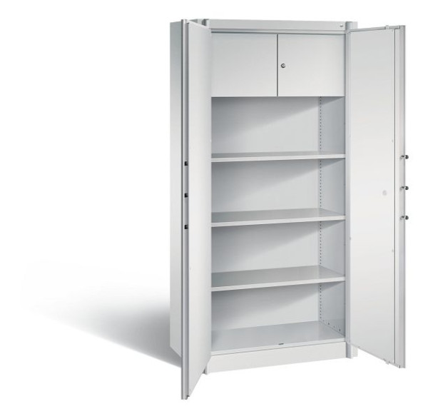 C+P Feuerschutzschrank Certos, H1950xB930xT500mm, Farbe: Lichtgrau, Klinkengriff, 4 OH, 1170-100 S10000