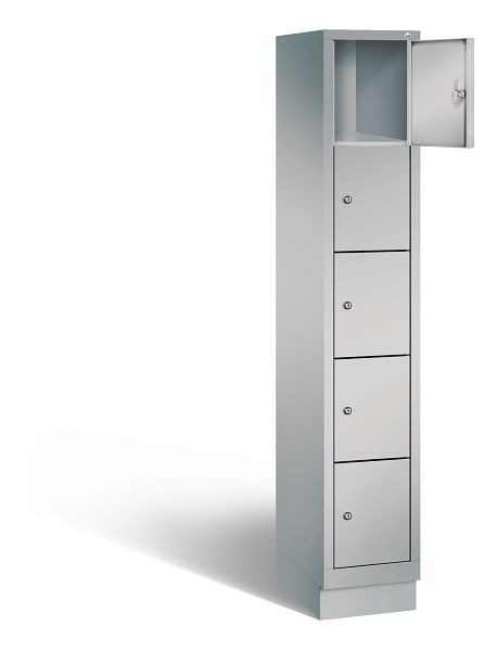 C+P Schließfachschrank Evolo, H1800xB320xT500mm, Farbe: Weißaluminium, 48020-105 S10003