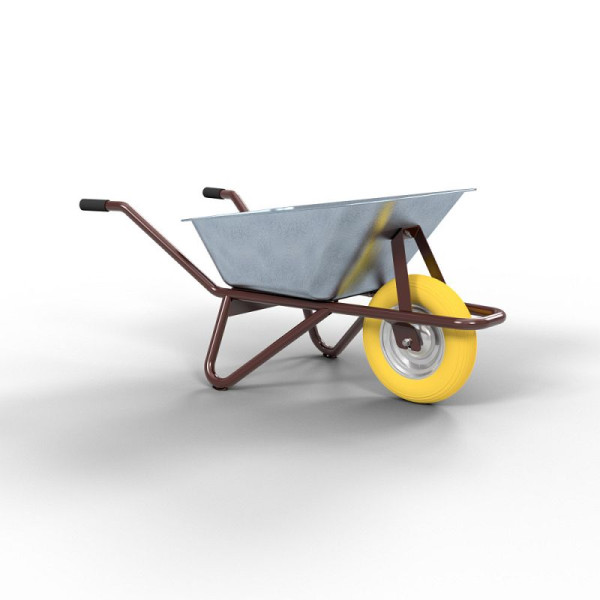 STEIN HGS Schubkarre Polier Typ 25, mit Muldenstütze und PU-Rad, 80609.0003