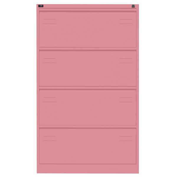 Bisley LIGHT Hängeregistraturschrank LIGHT, doppelbahnig, 4 HR-Schubladen, 601 pink, CDF4601