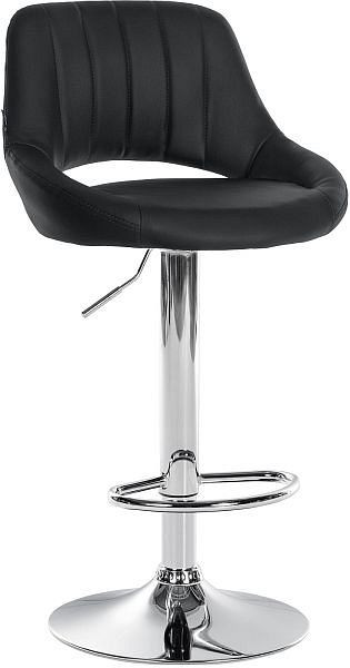 CLP Barhocker Milet Kunstleder chrom, schwarz, 322417