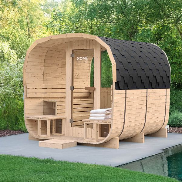HOME DELUXE Gartensauna HYGGE DELUXE, 230 cm x 220 cm für 4-6 Personen, 71857