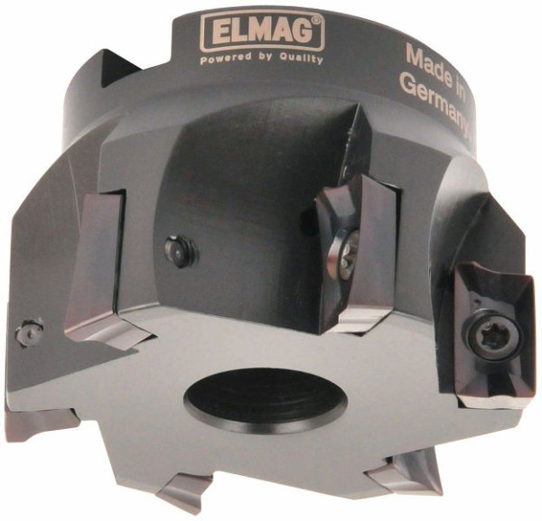 ELMAG Eckfräser 90° Ø: 125mm, 9-Schneiden, Aufnahme 40mm, ohne Wendeplatten (APKT, APHX), 17215