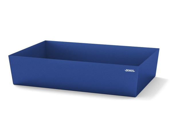 DENIOS Auffangwanne aus Stahl für 1 Fass à 200 Liter, 1236 x 815 x 255 mm, flache Bauweise, 328417
