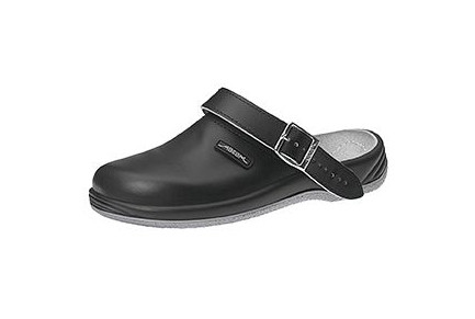 ABEBA Berufsschuhe Arrow Clog schwarz, OB, Fersenriemen klappbar, verstellbar, Glattleder, 8210-40
