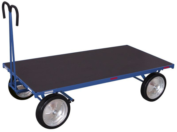 VARIOfit Handpritschenwagen ohne Bordwand, Außenmaß: 2.065 x 1.000 x 1.340 mm, RAL 5010 enzianblau, Radsatz: Vollgummibereifung, zu-05201