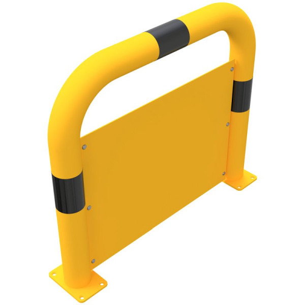 Stein HGS Schutzbügel -Solid- mit Unterfahrschutz, 750mm/650mm/zum Aufdübeln mit Bodenplatte 100x150mm, 477.32b