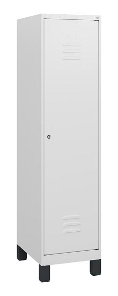 C+P Umkleidespind Classic PLUS, Füße, 1630x400x500mm, 9016/9016, Zylinderschloss, 0800105-12 S10029