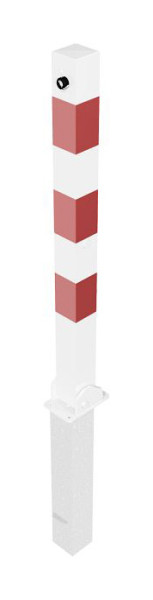 Schake Absperrpfosten Stahlrohr 70 x 70 mm umlegbar und herausnehmbar, mit Profilzylinderschloss, feuerverzinkt, 4701UZHB