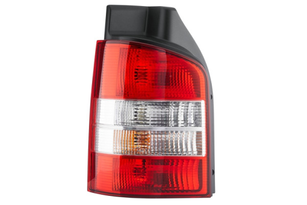 HELLA Heckleuchte, Glühlampe, glasklar/rot, für u.a. VW T5 (7HB,7HJ,7EB,7EJ,7EF,7EG,7HF,7EC), ECE, links, 2SK 008 579-131