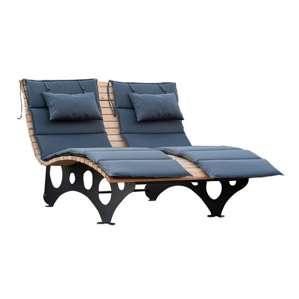 HOME DELUXE Wellenholzliege / Waldsofa TAIGA inklusive 2 x Auflage, 50996