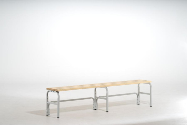 SYPRO Sitzbank (Typ A) 200, ohne Rückenlehne, einseitig, Stahl/Holz, lichtgrau, 1313512