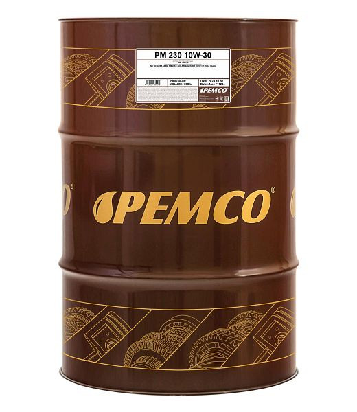 PEMCO Motoröl 230 10W-30, VE: 208 l, PM0230-DR, 4036021858036